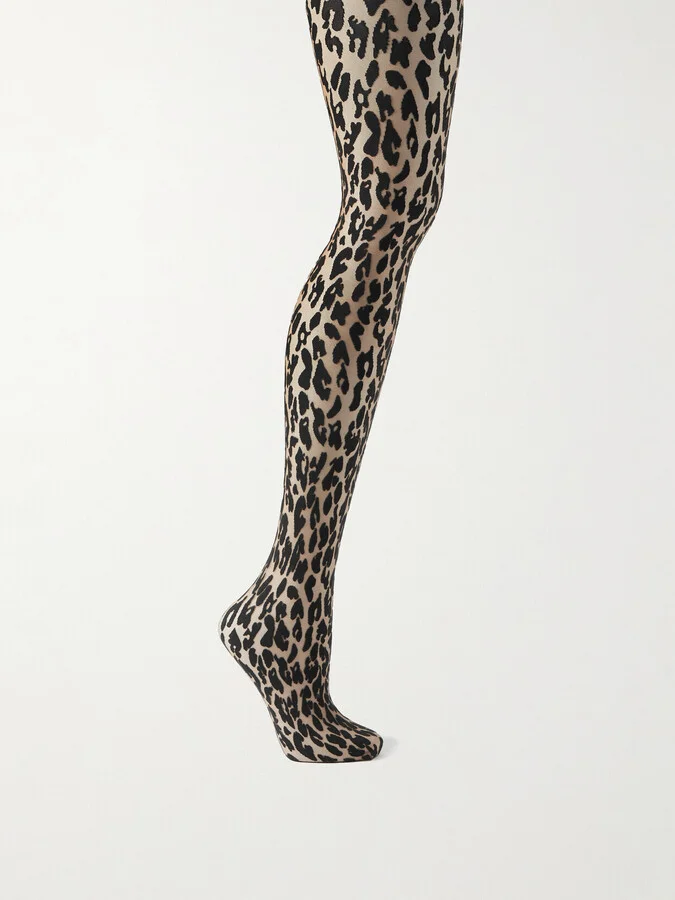 Wolford - Josey 20 Denier Leopard-print Tights - Animal print