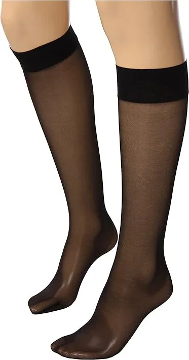 Wolford Satin Touch 20 Knee-Highs Women's Knee High Socks Shoes Caramel : SM, Nylon - Image 3