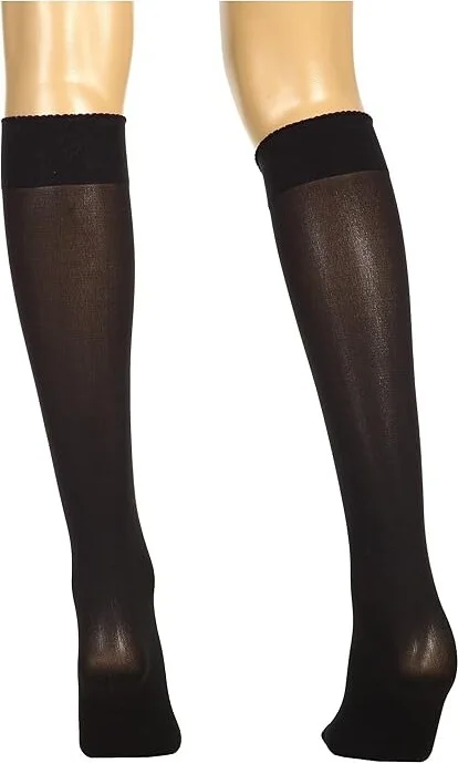 Wolford Velvet De Luxe 50 Knee-Highs Women's Knee High Socks Shoes Black : SM, Nylon/Spandex - Image 4