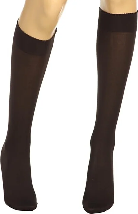 Wolford Velvet De Luxe 50 Knee-Highs Women's Knee High Socks Shoes Black : SM, Nylon/Spandex - Image 6