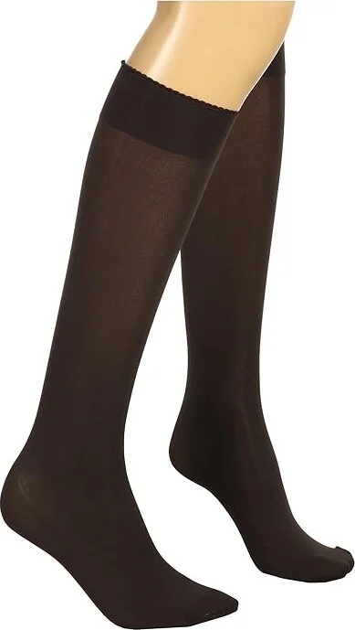 Wolford Velvet De Luxe 50 Knee-Highs Women's Knee High Socks Shoes Black : SM, Nylon/Spandex - Image 9