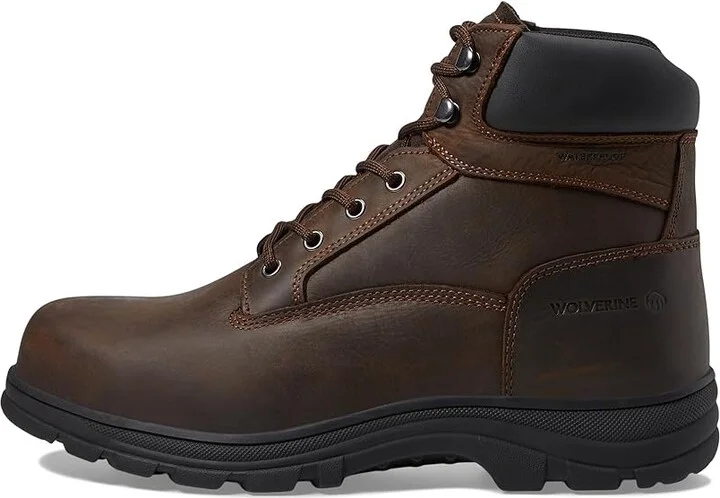 Wolverine Carlsbad Waterproof 6 Steel Toe Work Boot Men's Boots Dark Brown : 7 3E - Extra Wide, Leather - Image 6