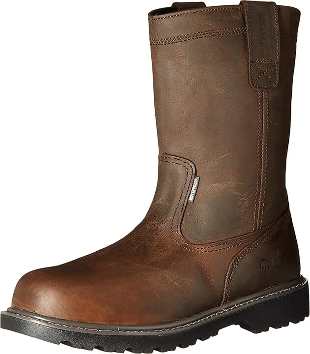 Wolverine Floorhand Welly 10 Steel Toe Men's Work Boots Dark Brown : 7 4E - Extra Wide, Leather - Image 2