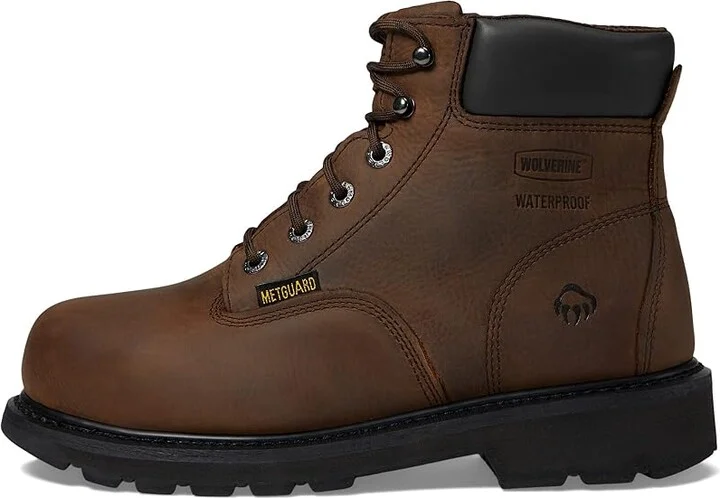 Wolverine McKay 6 Waterproof Met Guard Men's Boots Brown : 11.5 D - Medium, Leather - Image 5