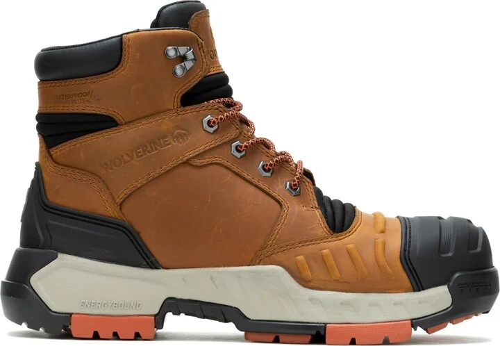 Wolverine Men's DuraShocks Torque Waterproof CarbonMax 6" Construction Boot