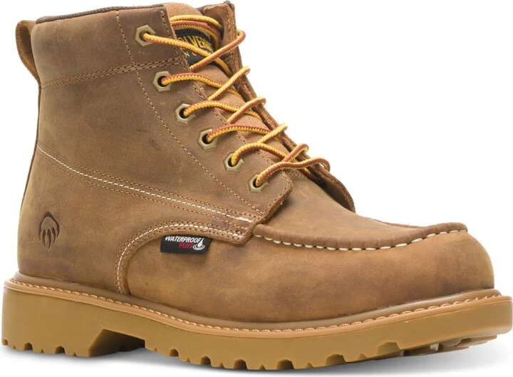 Wolverine Men's Floorhand Waterproof Moc Toe 6" Lace-Up Boots