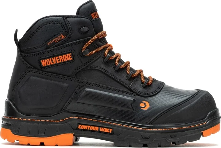 Wolverine Men's Overpass 6" Mid Composite Toe Waterproof Work Boot Construction