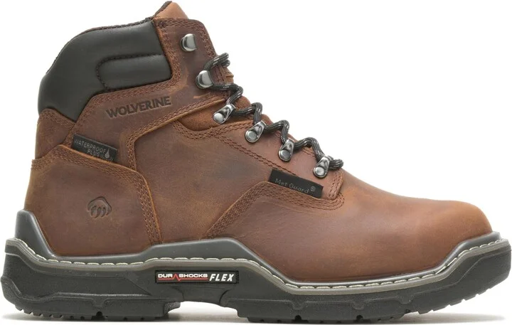 Wolverine Men's Raider DuraShocks 6" Waterproof Composite Toe Met-Guard Construction Boot