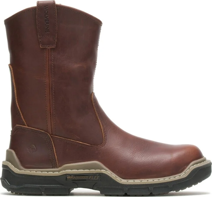 Wolverine Men's Raider DuraShocks Wellington 10 Inch Soft Toe Construction Boot