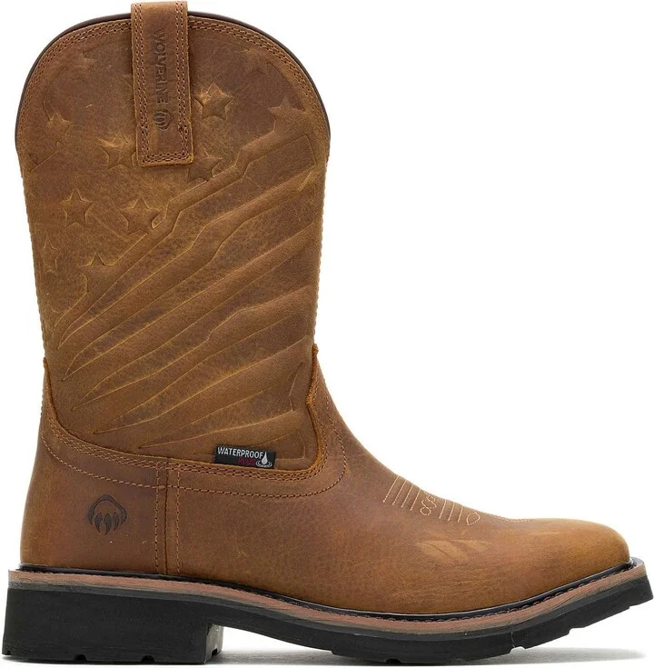 Wolverine Men's Rancher Flag LX Square Toe Wellington Construction Boot