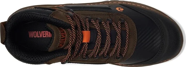 Wolverine Overpass Mid Composite Men's Work Boots Summer Brown : 7 EE - Wide, Leather - Image 3