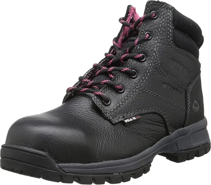 Wolverine Piper 6 Waterproof Composite Toe Workboot Women's Shoes Black : 5 B - Medium, Leather - Image 2