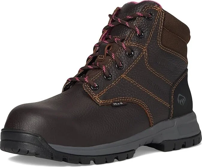 Wolverine Piper 6 Waterproof Composite Toe Workboot Women's Shoes Brown : 5 B - Medium, Leather - Image 5