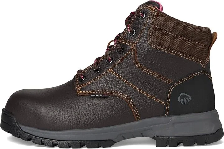 Wolverine Piper 6 Waterproof Composite Toe Workboot Women's Shoes Brown : 5 B - Medium, Leather - Image 6