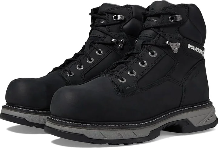 Wolverine Reforce 6 Waterproof Composite Toe Men's Work Boots Black : 11.5 D - Medium, Leather
