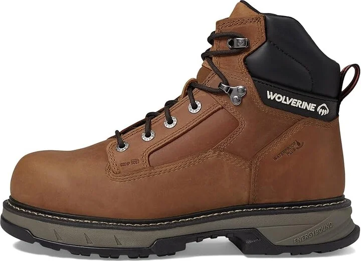 Wolverine Reforce 6 Waterproof Composite Toe Men's Work Boots Cashew : 8 D - Medium, Leather - Image 5
