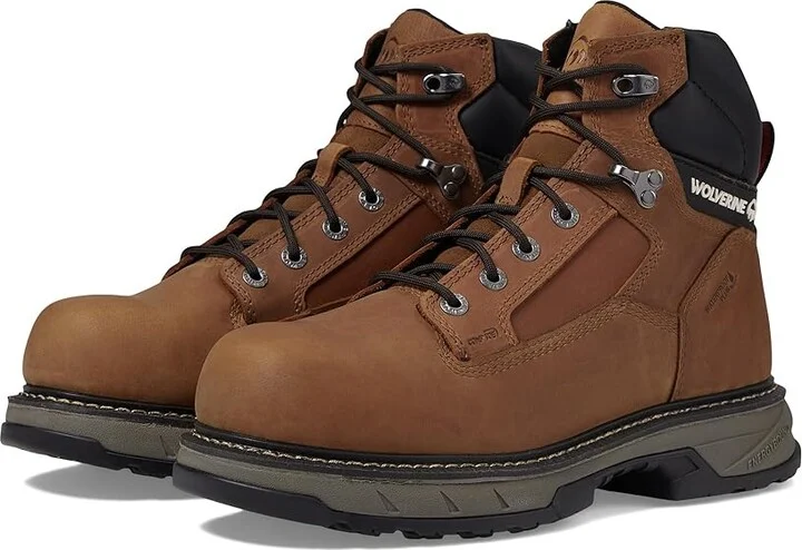 Wolverine Reforce 6 Waterproof Composite Toe Men's Work Boots Cashew : 8 D - Medium, Leather