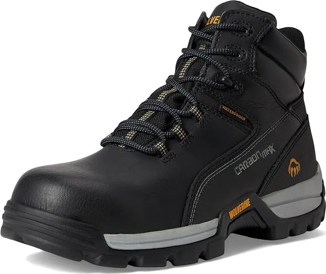 Wolverine Tarmac Comp Toe 6 Boot Men's Work Boots Black : 7 4E - Extra Wide, Leather - Image 6