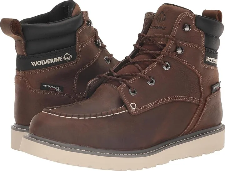 Wolverine Trade Wedge Waterproof 6 Men's Boots Sudan Brown : 12 3E - Extra Wide, Leather