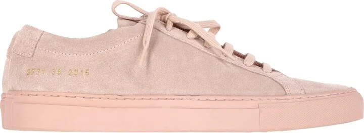 Woman by Common Projects Achilles Sneakers in Pink Suede