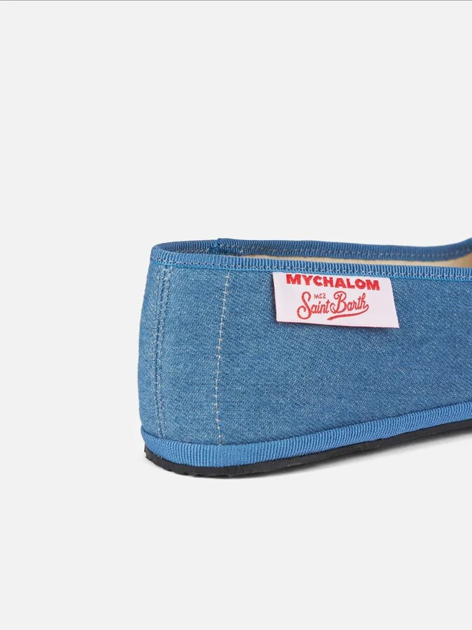 Woman Denim Slipper Loafers My Chalom Special Edition - Image 3