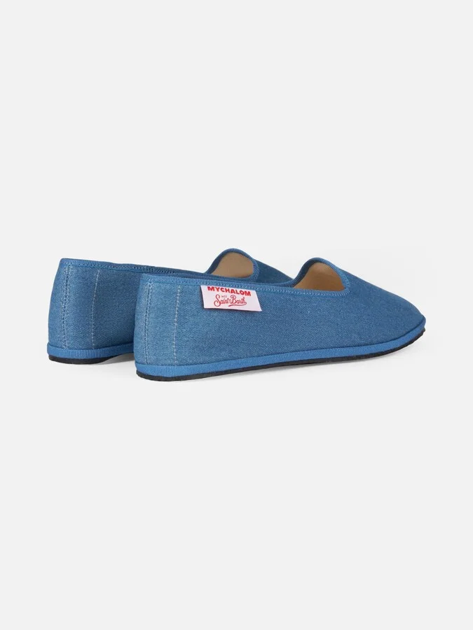 Woman Denim Slipper Loafers My Chalom Special Edition - Image 4