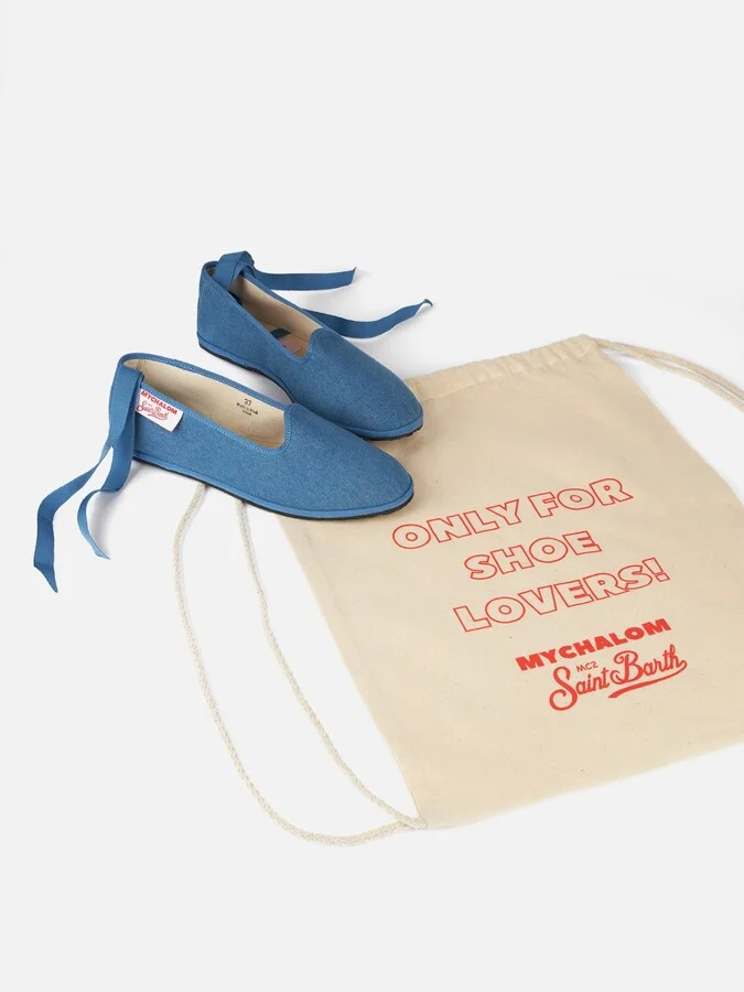 Woman Denim Slipper Loafers My Chalom Special Edition - Image 5