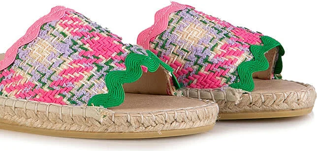 Woman Espadrilla With Multicolor Tweed - Image 2