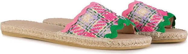 Woman Espadrilla With Multicolor Tweed