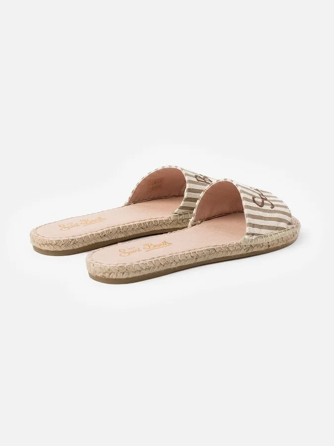 Woman Espadrillas Mules Luz With Saint Barth Embroidery - Image 3