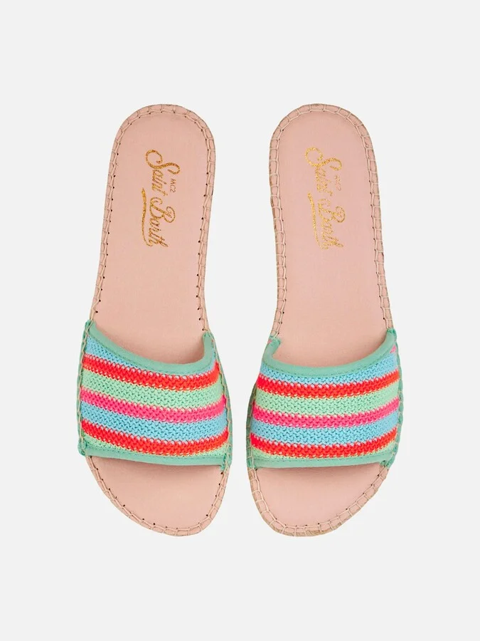 Woman Espadrillas With Crochet Stripes - Image 3