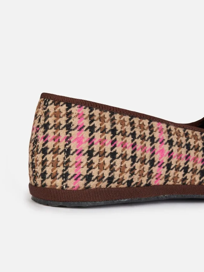 Woman Pied De Poule Slipper Loafers My Chalom Special Edition - Image 4