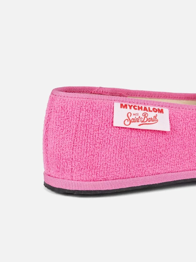 Woman Pink Terry Slipper Loafer My Chalom Special Edition - Image 3