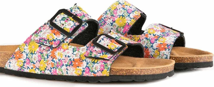 Woman Sandals With Flower Print