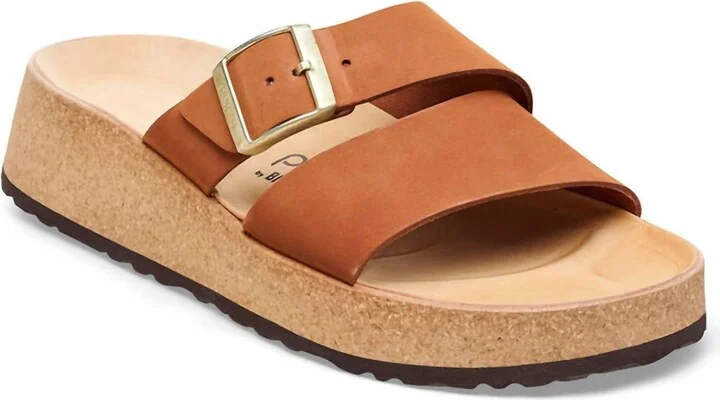 Women Almina Nubuck Wedge In Pecan