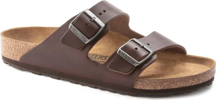 Women Arizona Grip Leather Sandals In Vintage Wood Roast