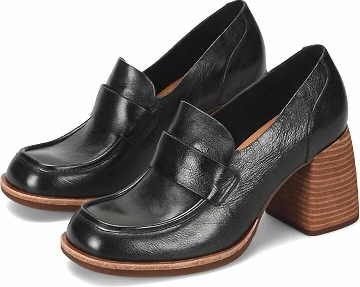 Women Aston Block Heel Loafer In Black
