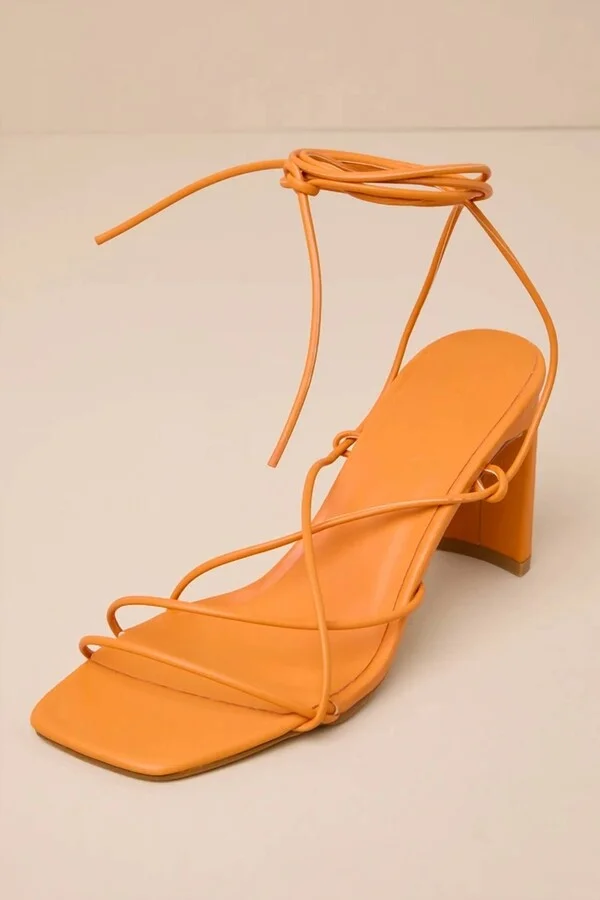 Women Beatrice Heel In Tangerine
