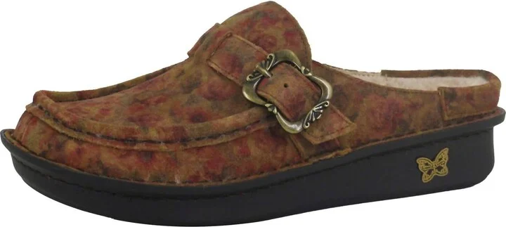 Women Brigid Clogs In Cognac & Roses