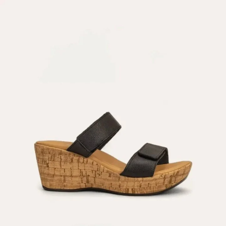 Women Caveran Wedge Sandal In Black