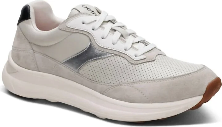Women Emily Lace Up Sneakers In Chalk