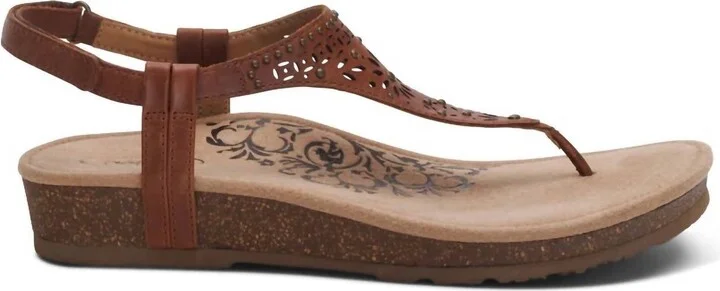 Women Evelyn Thong Sandal In Walnut