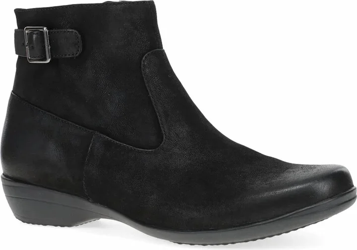 Women Finnley Bootie In Black Burnished Nubuck