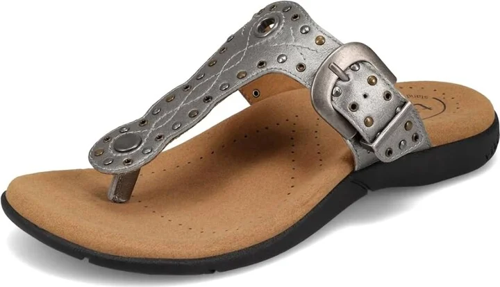 Women Flash Sandal In Grey Metallic