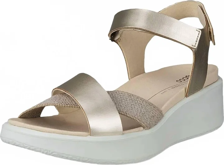 Women Flowt Crossband Wedge In Pure White Gold