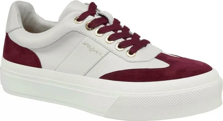 Women Gabbie Sneaker In Wine/white
