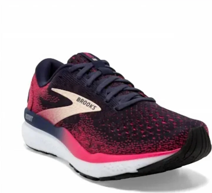 Women Ghost 16 120407 Wide Running Shoes In 422 Navy/raspberry