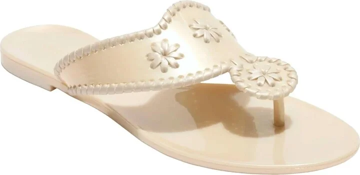Women Jacks Jelly Sandal In Pearlized Ivory