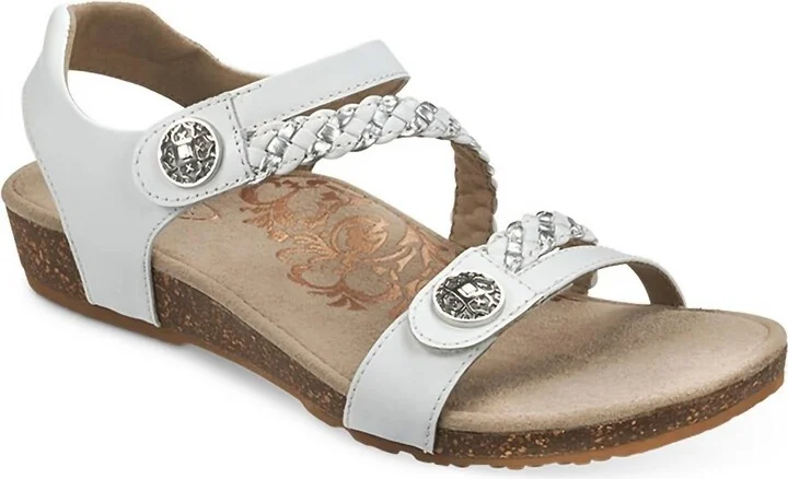 Women Jillian Braided Sandal In White