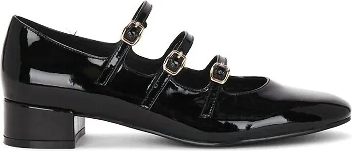Women Marcie Mary Jane Leather Heel Pump In Black